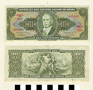 Thumbnail of Bank Note: Brazil, 10 Cruzeiros (1992.23.0143)