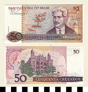 Thumbnail of Bank Note: Brazil, 50 Cruzados (1992.23.0146)