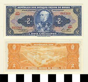 Thumbnail of Bank Note: Brazil, 2 Cruzeiros (1992.23.0149)