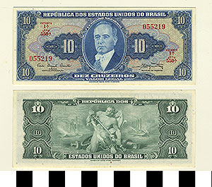 Thumbnail of Bank Note: Brazil, 10 Cruzeiros (1992.23.0151)