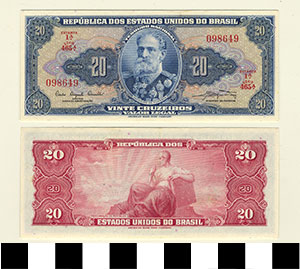Thumbnail of Bank Note: Brazil, 20 Cruzeiros (1992.23.0152)