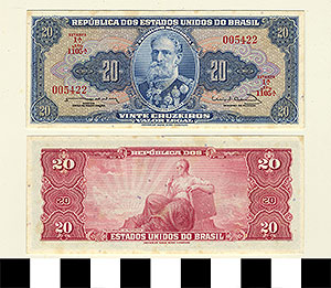 Thumbnail of Bank Note: Brazil, 20 Cruzeiros (1992.23.0153)