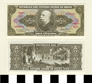 Thumbnail of Bank Note: Brazil, 5 Cruzeiros (1992.23.0159)