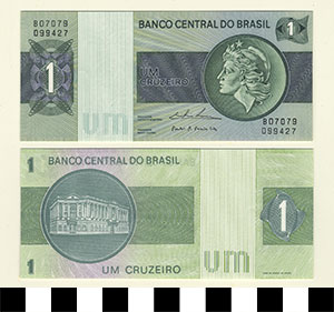 Thumbnail of Bank Note: Brazil, 1 Cruzeiro (1992.23.0162C)