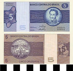 Thumbnail of Bank Note: Brazil, 5 Cruzeiros (1992.23.0163A)