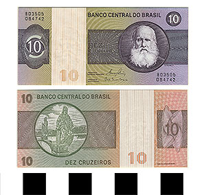 Thumbnail of Bank Note: Brazil, 10 Cruzeiros (1992.23.0164B)
