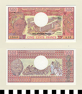 Thumbnail of Bank Note: Cameroon, 500 Francs (1992.23.0191)