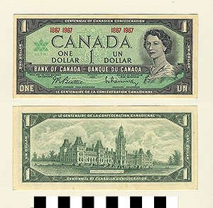 Thumbnail of Bank Note: Canada, 1Dollar (1992.23.0198)
