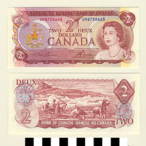 Thumbnail of Bank Note: Canada, 2 Dollars (1992.23.0200)