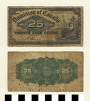 Thumbnail of Bank Note: Canada, 25 Cents (1992.23.0203)