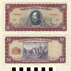 Thumbnail of Bank Note: Chile, 10 Escudos (1992.23.0223)