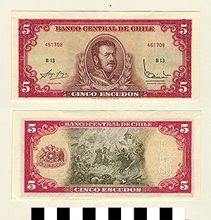 Thumbnail of Bank Note: Chile, 5 Escudos (1992.23.0229)