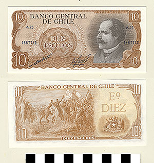 Thumbnail of Bank Note: Chile, 10 Escudos (1992.23.0230)