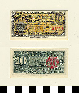 Thumbnail of Bank Note: Colombia, 10 Centavos (1992.23.0336)