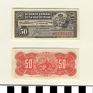 Thumbnail of Bank Note: Cuba, 50 Centavos (1992.23.0352)