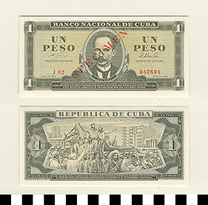 Thumbnail of Bank Note: Cuba, 1 Peso (1992.23.0356)