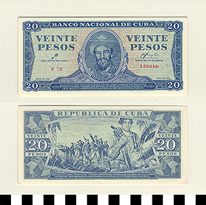 Thumbnail of Bank Note: Cuba, 20 Pesos (1992.23.0357)