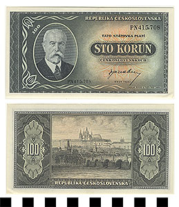 Thumbnail of Bank Note: Czechoslovakia, 100 Korun (1992.23.0364)