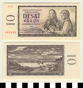 Thumbnail of Bank Note: Czechoslovakia, 10 Korun (1992.23.0365)
