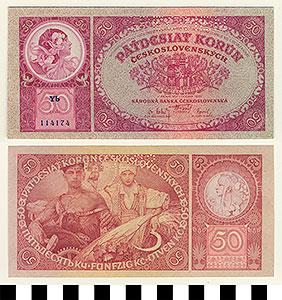 Thumbnail of Bank Note: Czechoslovakia, 50 Korun (1992.23.0368)