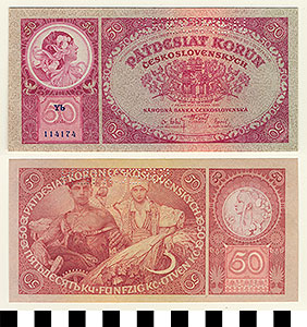 Thumbnail of Bank Note: Czechoslovakia, 50 Korun (1992.23.0368)