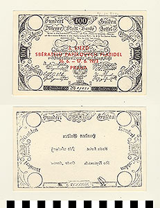 Thumbnail of Reproduction of 1806 Austrian Bank Note: 100 Gulden  (1992.23.0377A)