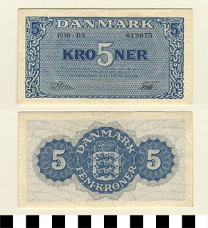 Thumbnail of Bank Note: Denmark, 5 Kroner (1992.23.0382)