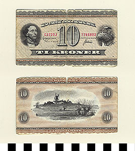 Thumbnail of Bank Note: Denmark, 10 Kroner (1992.23.0390)