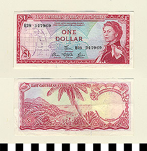 Thumbnail of Bank Note: East Caribbean Islands, 1 Dollar (1992.23.0401)