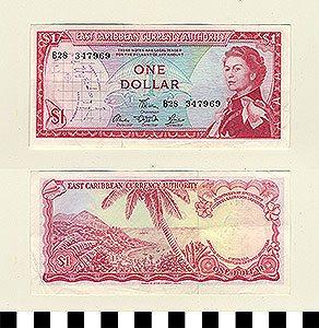 Thumbnail of Bank Note: East Caribbean Islands, 1 Dollar (1992.23.0401)