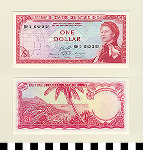 Thumbnail of Bank Note: East Caribbean Islands, 1 Dollar (1992.23.0402)