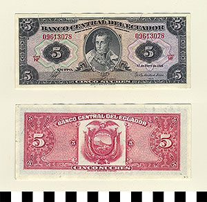 Thumbnail of Bank Note: Ecuador, 5 Sucres (1992.23.0403)