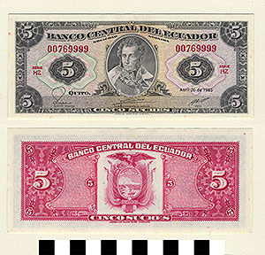 Thumbnail of Bank Note: Ecuador, 5 Sucres ()