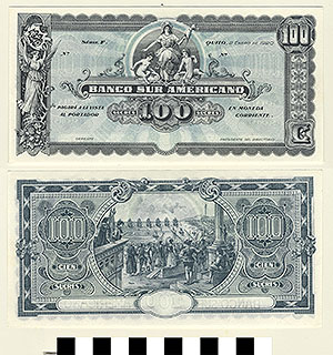 Thumbnail of Bank Note: Ecuador, 100 Sucres (1992.23.0418)