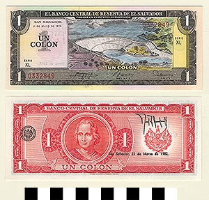 Thumbnail of Bank Note: El Salvador, 1 Colon (1992.23.0441)