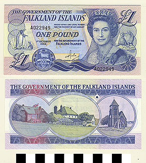 Thumbnail of Bank Note: Falkland Islands, 1 Pound (1992.23.0450)