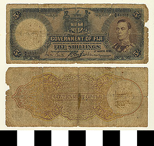 Thumbnail of Bank Note: Fiji Islands, 5 Shillings (1992.23.0456)