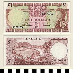 Thumbnail of Bank Note: Fiji Islands, 1 Dollar (1992.23.0459)