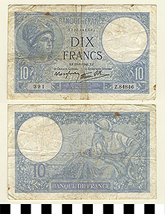 Thumbnail of Bank Note: France, 10 Francs (1992.23.0470)