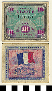 Thumbnail of Bank Note: France, 10 Francs (1992.23.0475)