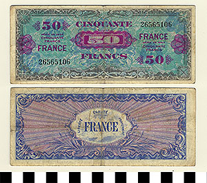 Thumbnail of Bank Note: France, 50 Francs (1992.23.0476)