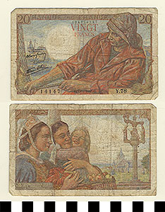 Thumbnail of Bank Note: France, 20 Francs (1992.23.0479)