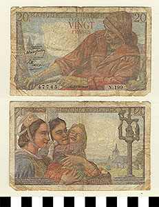 Thumbnail of Bank Note: France, 20 Francs (1992.23.0480)