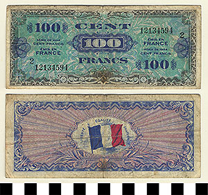 Thumbnail of Bank Note: France, 100 Francs (1992.23.0483)