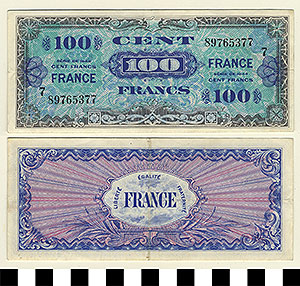 Thumbnail of Bank Note: France, 100 Francs (1992.23.0485)