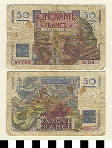 Thumbnail of Bank Note: France, 50 Francs (1992.23.0488)
