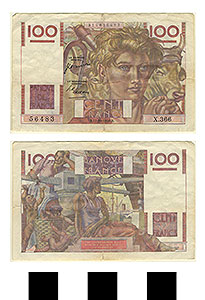 Thumbnail of Bank Note: France, 100 Francs (1992.23.0492)