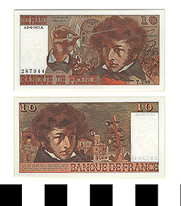 Thumbnail of Bank Note: France, 10 Francs (1992.23.0496)