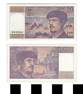 Thumbnail of Bank Note: France, 20 Francs (1992.23.0500)