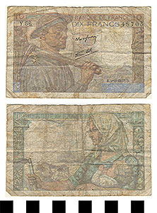 Thumbnail of Bank Note: France, 10 Francs (1992.23.0506)